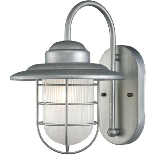 R Series 1 Light 11.5 inch Galvanized Outdoor Wall Sconce